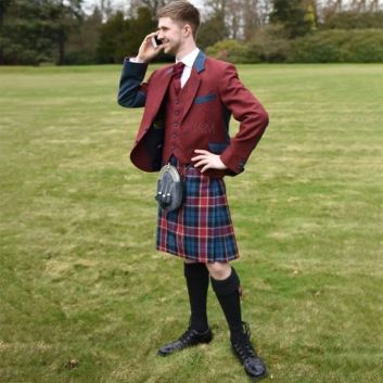 Modern Argyll Kilt Outfit with Two Color Jacket