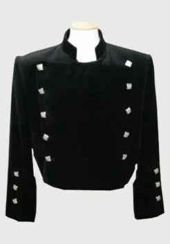 Montrose Kilt Jacket In Black Velvet