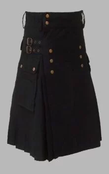 Black Utility Kilt For Working Man