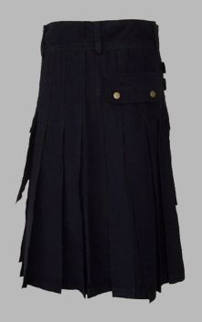Black Utility Kilt For Working Man