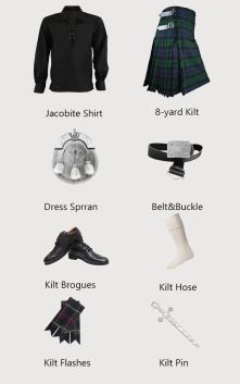 Black Shirt Kilt Outfit