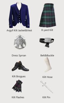 Argyll Blue Kilt Outfit