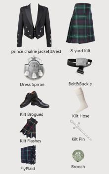 Prince Charlie Mens Full Kilt Outfit