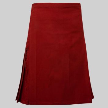 solid red kilt