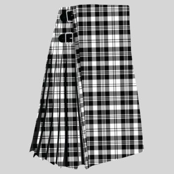Scott Black and White Modern Tartan Kilt