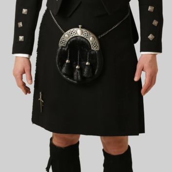 Black Tartan kilt For Men