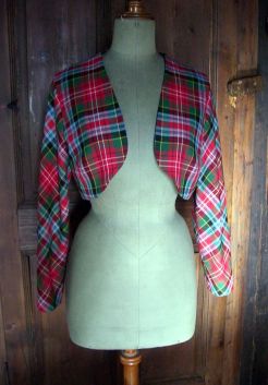 Tartan Bolero Jacket For Women