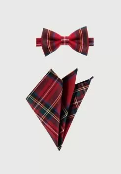 Tartan Bow Tie And Pocket Square