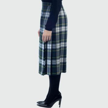Tartan plaid midi Kilted Skirt