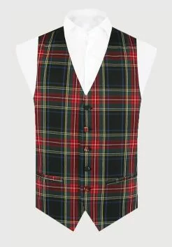 Tartan Vest Regular Fit With 5 Buttons