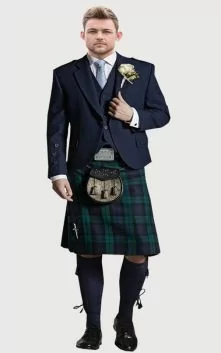 Tweed Kilt Outfit Blue