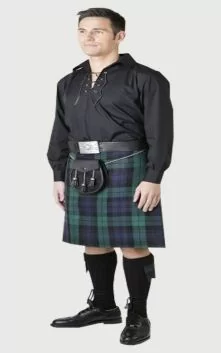 Black Shirt Kilt Outfit