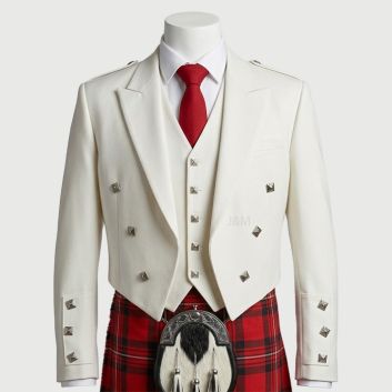 White Prince Charlie Jacket & Waistcoat