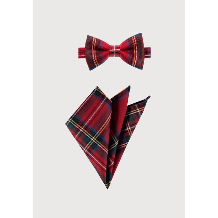 Tartan Bow Tie And Pocket Square